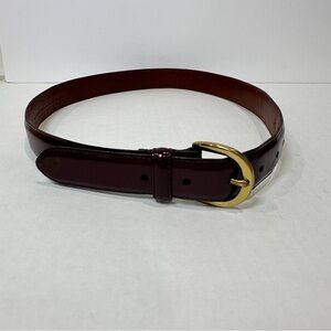 Coach vintage burgundy leather belt with brass buckle #5700